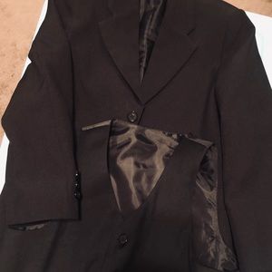 Black suit jacket and vest
